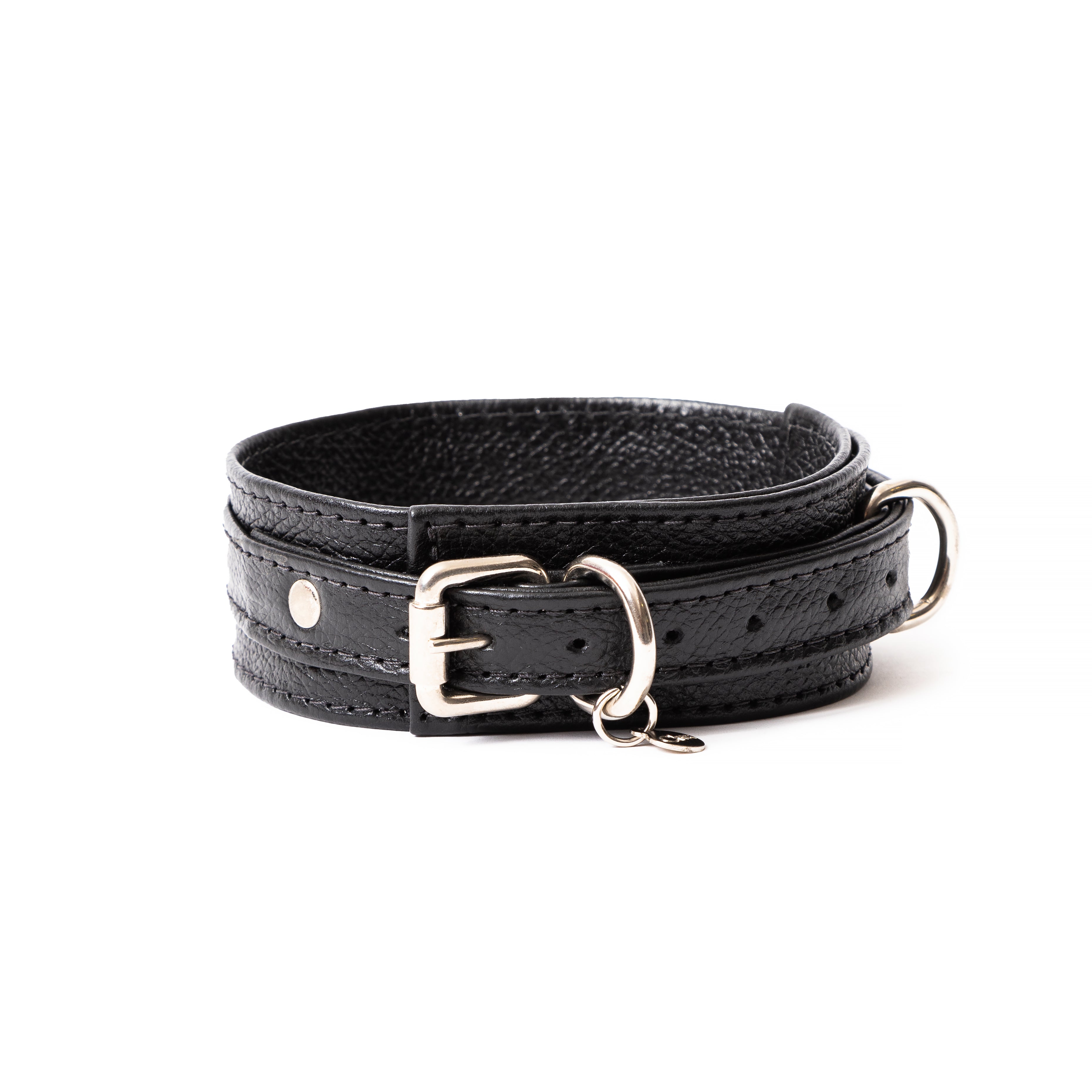 Coleira com Guia CLMX Couro Natural