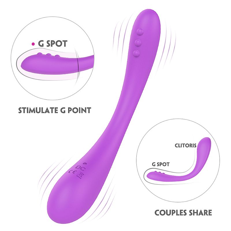 Vibrador Duplo Flexível de Ponto G Clare