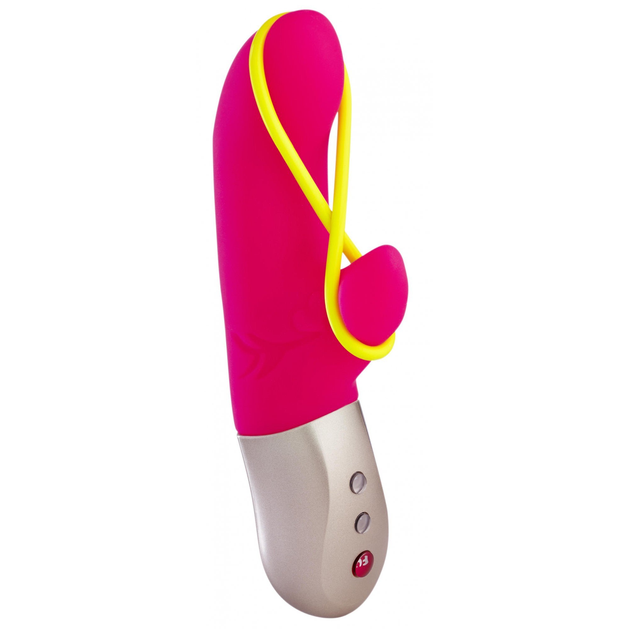 O Vibrador Duplo Amorino Rabbit é um brinquedo de silicone da marca Fun Factory que auxilia na tripla estimulação feminina, sendo um estimulador penetrável para o Ponto G, um estimulador de clitóris e, com um elástico preso às duas extremidades durante a penetração, estimular toda a genitália, grandes e pequenos lábios.