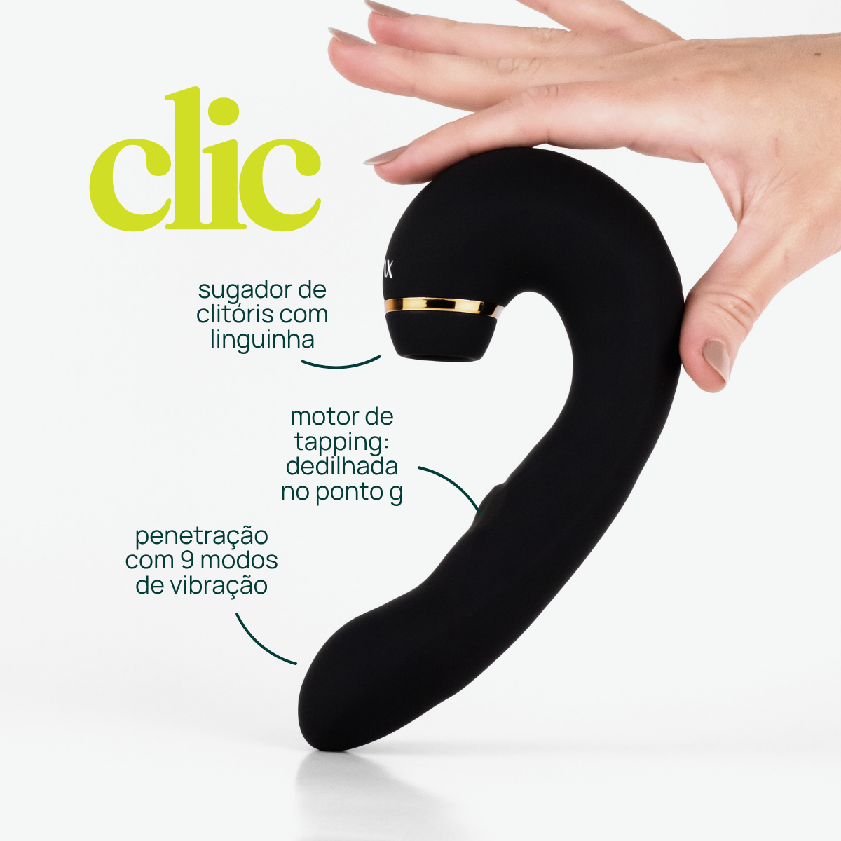 Sugador e Vibrador Clic CLMX